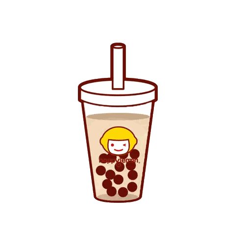 Cup with Straw and Bubbles Happy Denshi