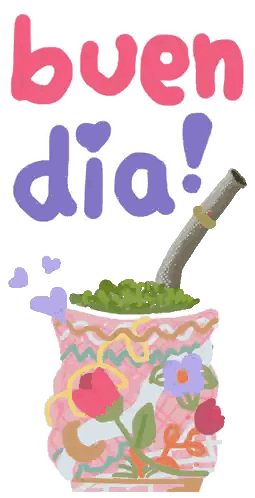 Cup with Straw Buen Dia
