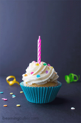 Birthday Candle Cupcake GIF