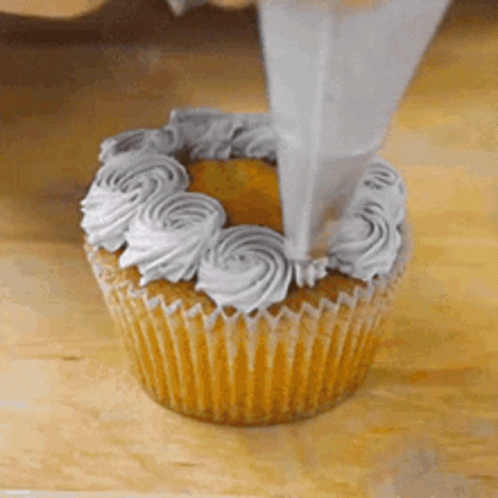 Cupcake Being Frosted GIF