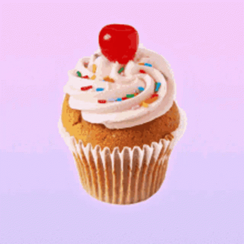 Cupcake Berry Topper GIF