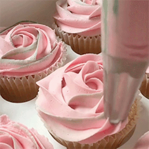 Cupcake Pretty Pink Icing GIF