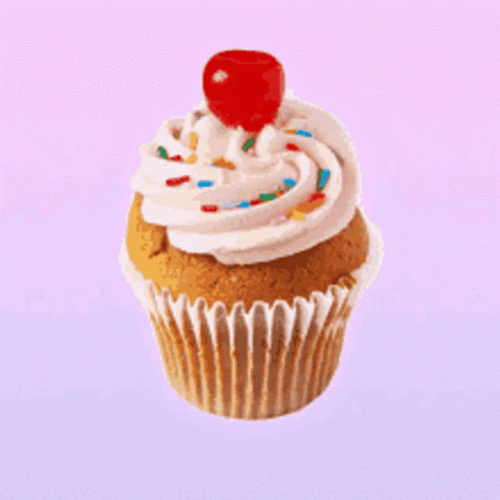 Cupcake Berry Topper GIF