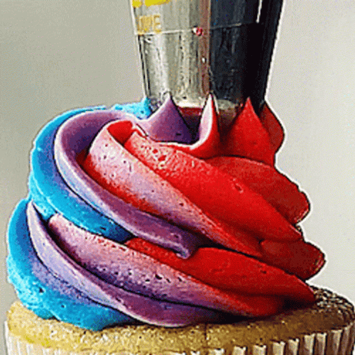 Cupcake Colorful Icing GIF