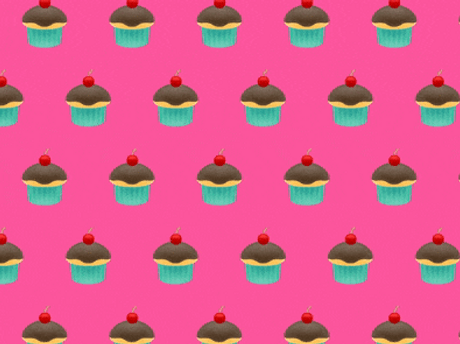 Cupcake Pattern Background GIF