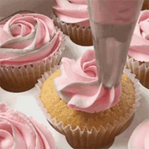 Cupcake Pink Smooth Buttercream GIF