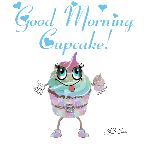 Cupcake Saying Good Morning