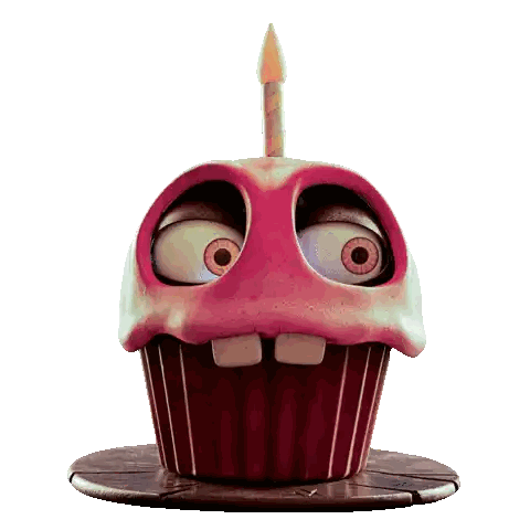Cupcake with Candle in Mouth
