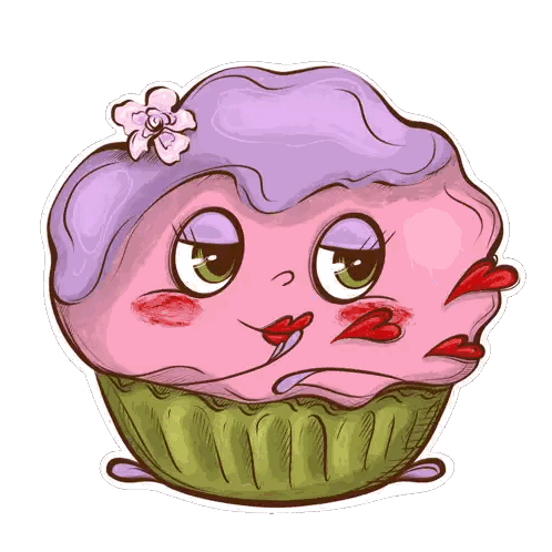 Cupcake with Flower on Top
