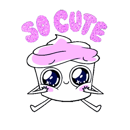 Cupcake with So Cute Text
