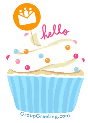 Cupcake with Sprinkles and Hello