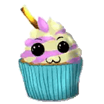 Cupcake with Unicorn Horn