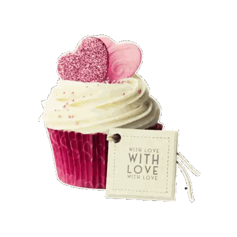 Cupcake with With Love Tag