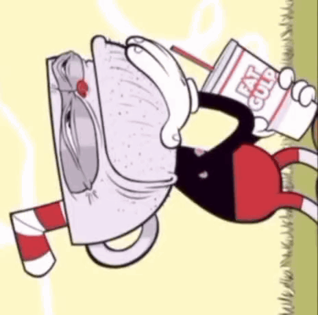 Cuphead Holding Cup Of Fat Gold GIF