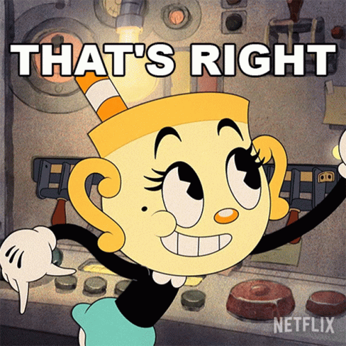 Cuphead Says That 'S Right In A Netflix Ad GIF