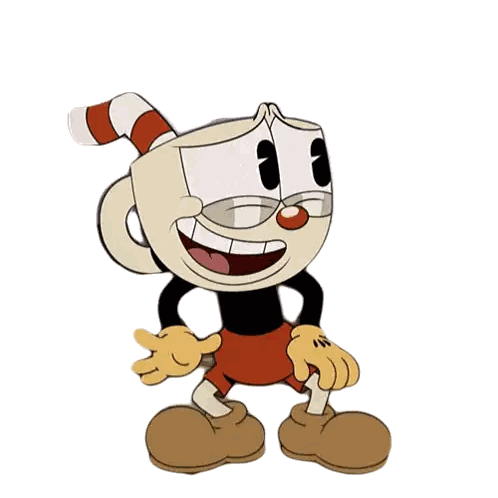 Cuphead Smiling with Cane