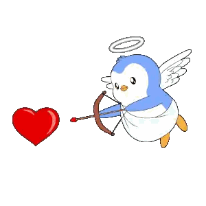 Cupid Aiming Bow at Heart