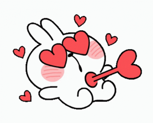 Cupid Cute Rabbit Arrow Love GIF