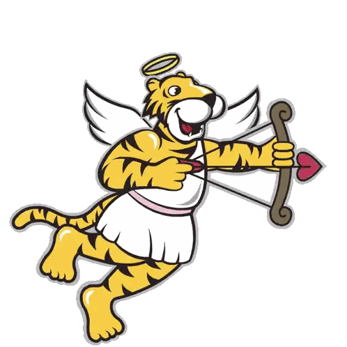 Cupid Tiger With Heart Arrow