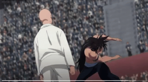 Curb Stomp Charranko Saitama GIF