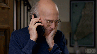 Curb Your Enthusiasm Larry David In Phone Shocked GIF