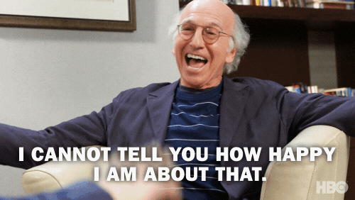 Curb Your Enthusiasm Larry David Sitting Happy GIF
