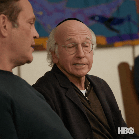 Curb Your Enthusiasm Larry David Wearing Yamaka GIF