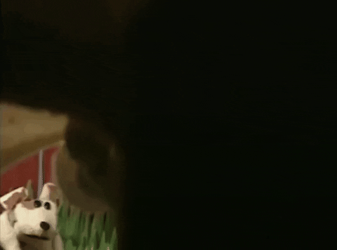 Curious Dog Puppet GIF