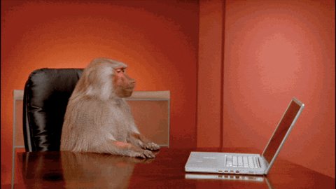 Curious George Angry Monkey Throw Laptop GIF