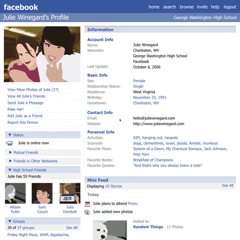 Curious George Facebook Profile GIF