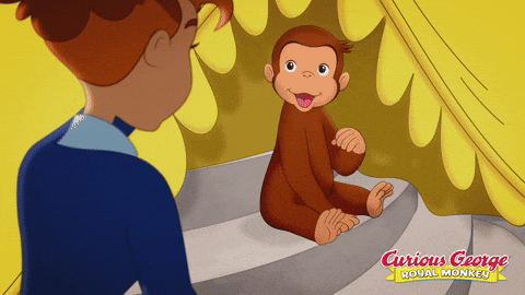Curious George Thinking GIF