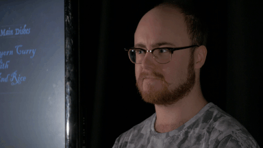 Curious Guy Eyebrows Up GIF