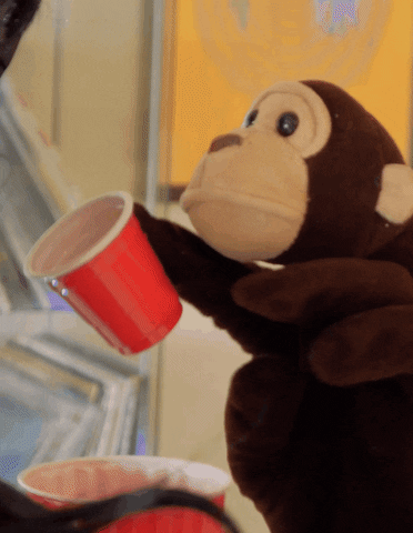 Curious Monkey Holding A Cup George GIF