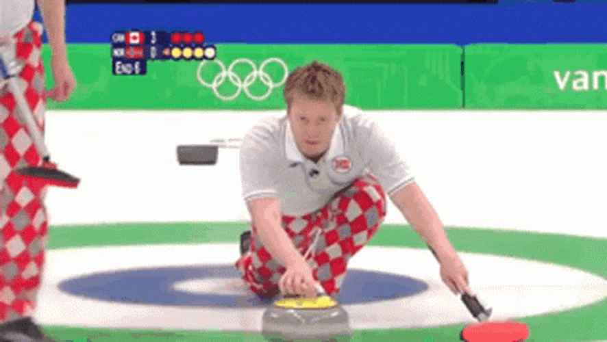 Curling Norway Team In Diamond Pants GIF
