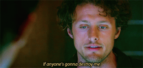 Curly Hair Beard Man Says If Anyone's Gonna Destroy Me