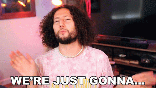 Curly Hair Man Pearl Necklace Saying We're Just Gonna GIF
