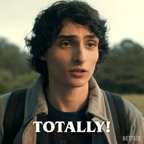 Curly Hair Man Saying Totally on Netflix Ad