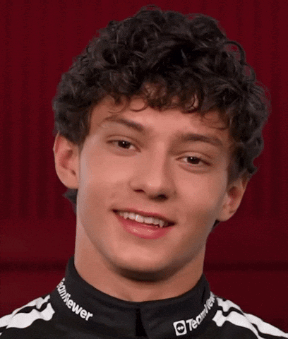 Curly Haired Man Black White Striped Shirt Good Question