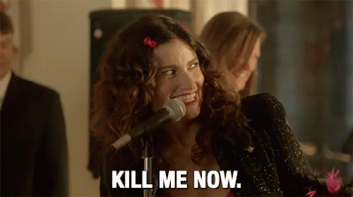 Curly Woman Kill Me Now Smile GIF