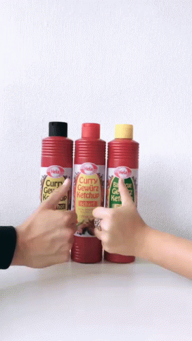 Curry Condiments Thumb Wrestling GIF