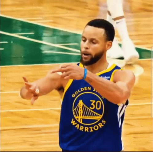 Stephen Curry Making Hand Signal GIF