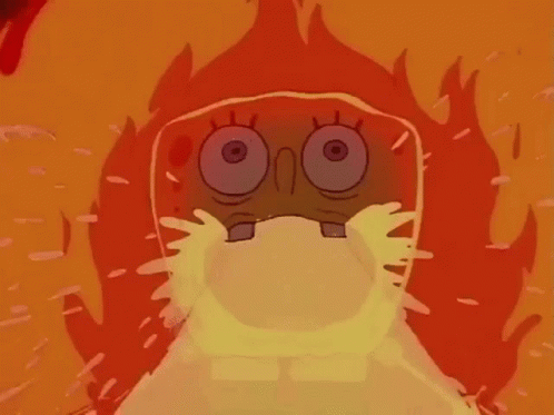 Cursed Spongebob Gushing Water Open Mouth GIF