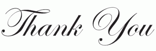Cursive Text Thank You Clipart GIF