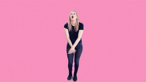 Exaggerated Curtsy Mocking Lady GIF