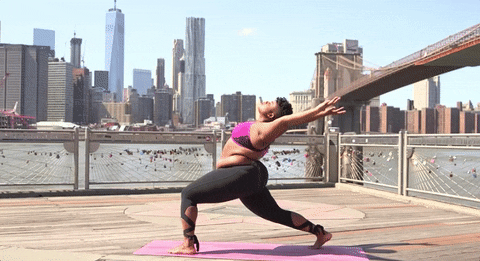 Curvy Women Doing Yoga GIF