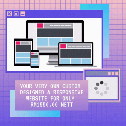 Custom Designed Responsive Website for RM155,00 Nett