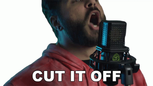 Cut It Off Andrew Baena Sticker GIF