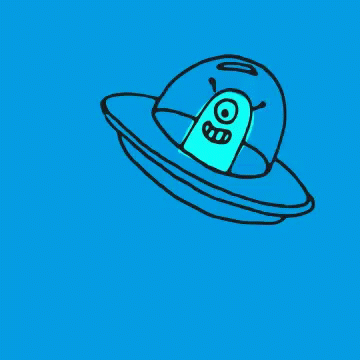 Cute Alien Spaceship GIF