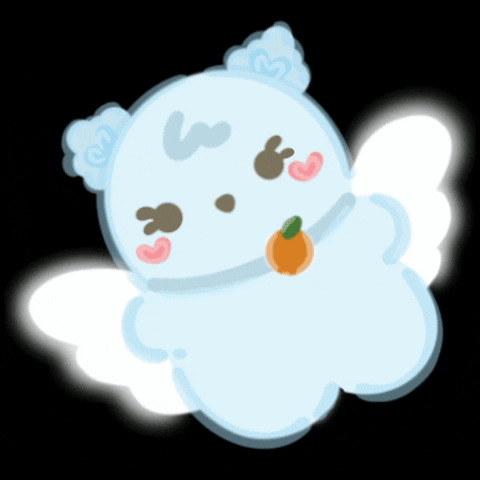 Cute Angel Bear Smiling GIF