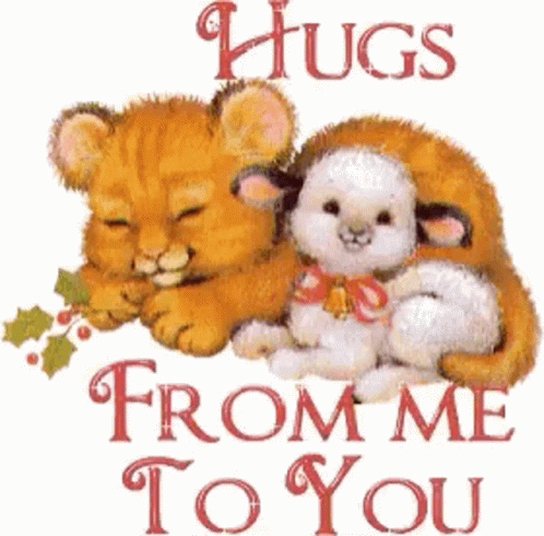 Cute Animals Sending You A Hug Sticker GIF